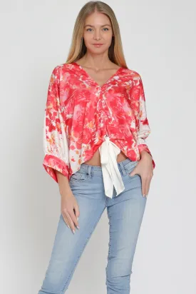 Sunset Tie Front Top