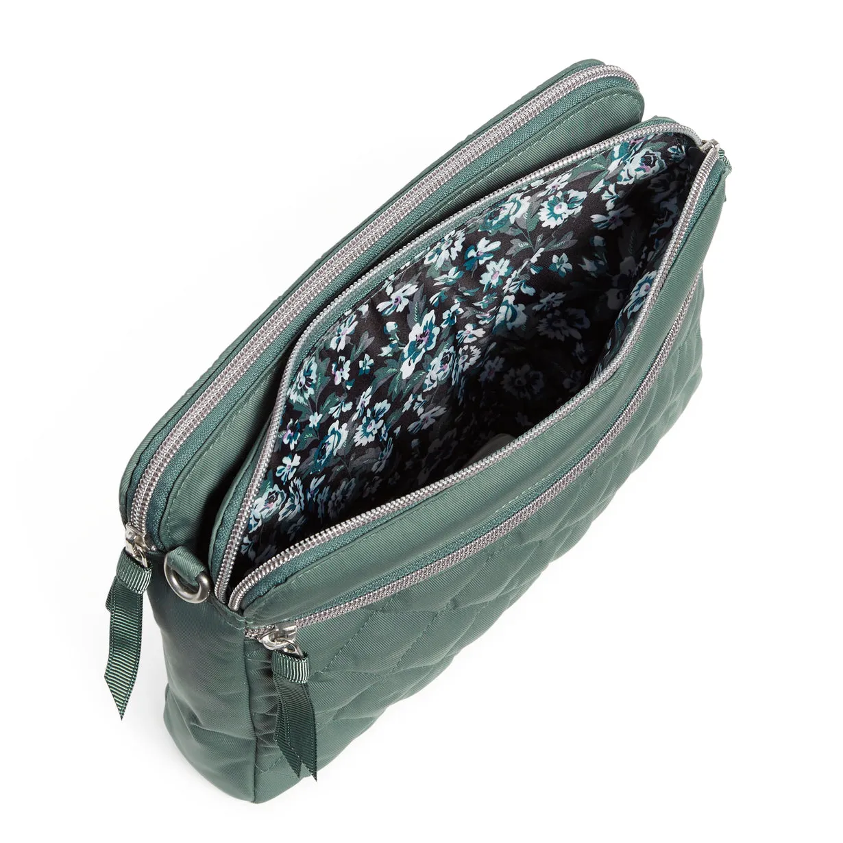 Triple Compartment Crossbody - Olive Leaf