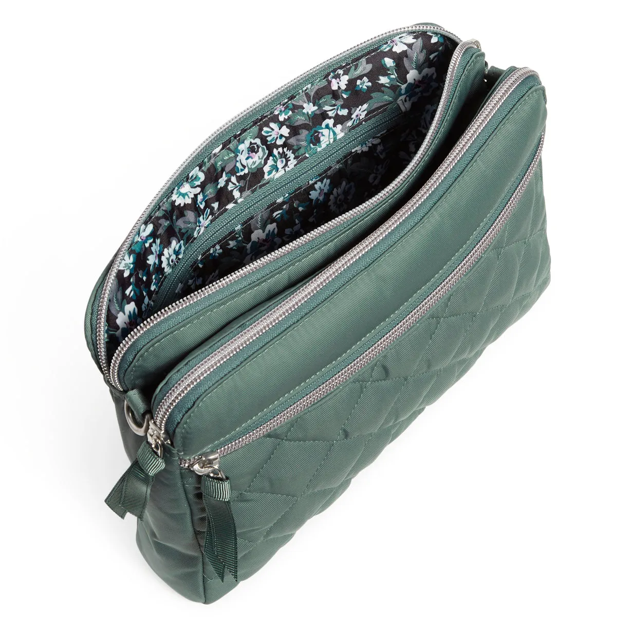 Triple Compartment Crossbody - Olive Leaf
