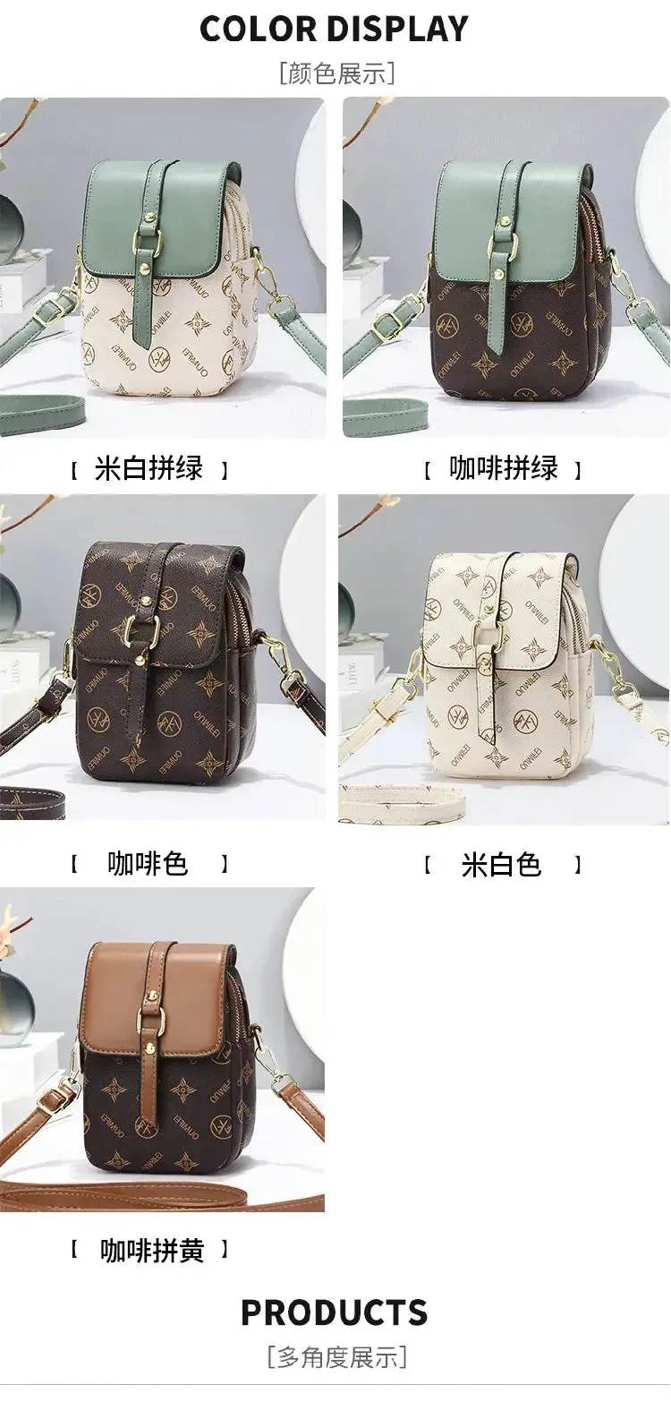 women's handbags Letter Pattern Women's Small Square Bag Fashion Versatile One Shoulder Crossbody Bag Trendy Mini Phone Bag Women Handbags Sac