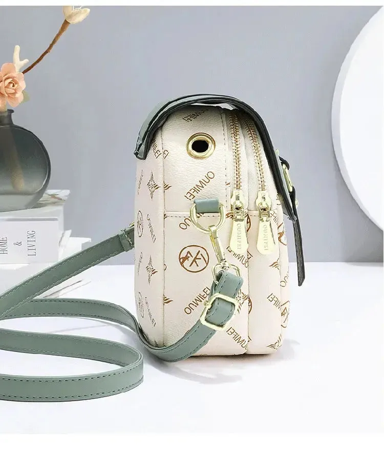 women's handbags Letter Pattern Women's Small Square Bag Fashion Versatile One Shoulder Crossbody Bag Trendy Mini Phone Bag Women Handbags Sac