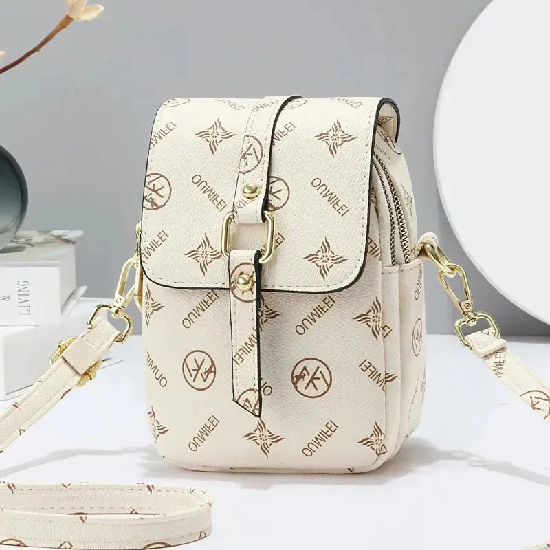 women's handbags Letter Pattern Women's Small Square Bag Fashion Versatile One Shoulder Crossbody Bag Trendy Mini Phone Bag Women Handbags Sac