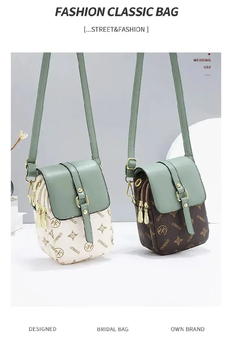 women's handbags Letter Pattern Women's Small Square Bag Fashion Versatile One Shoulder Crossbody Bag Trendy Mini Phone Bag Women Handbags Sac
