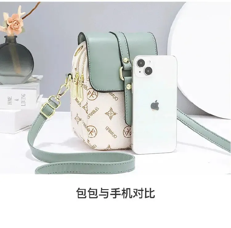women's handbags Letter Pattern Women's Small Square Bag Fashion Versatile One Shoulder Crossbody Bag Trendy Mini Phone Bag Women Handbags Sac