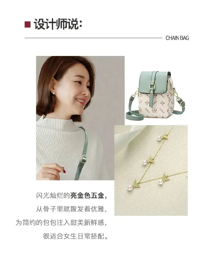 women's handbags Letter Pattern Women's Small Square Bag Fashion Versatile One Shoulder Crossbody Bag Trendy Mini Phone Bag Women Handbags Sac