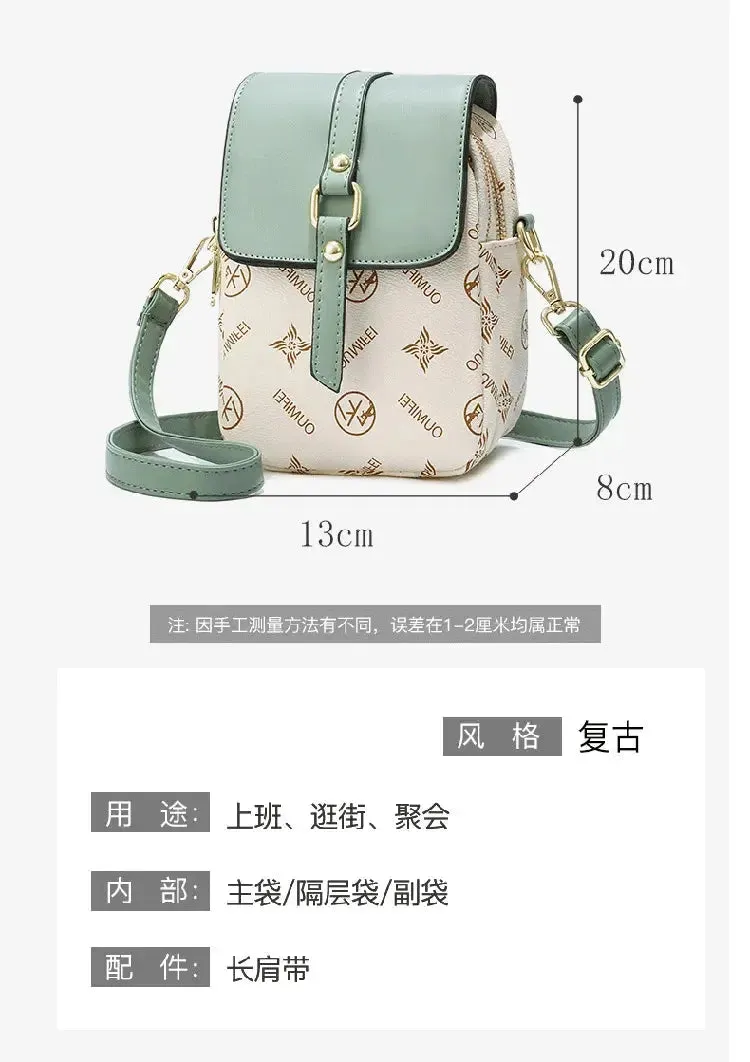 women's handbags Letter Pattern Women's Small Square Bag Fashion Versatile One Shoulder Crossbody Bag Trendy Mini Phone Bag Women Handbags Sac