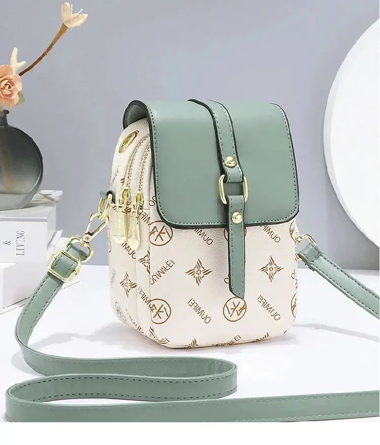 women's handbags Letter Pattern Women's Small Square Bag Fashion Versatile One Shoulder Crossbody Bag Trendy Mini Phone Bag Women Handbags Sac
